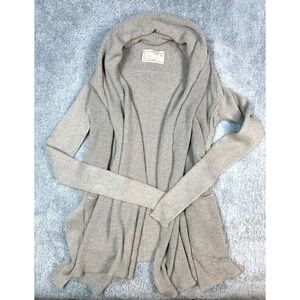 All Saints Beige Open-Front Ribbed Cardigan